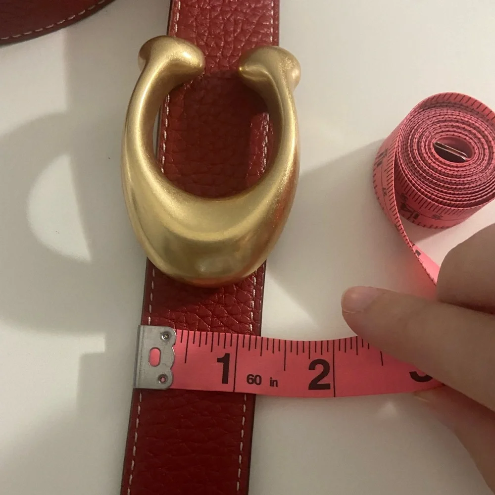 Coach reversible C signature red/brown belt - Picture 6 of 9